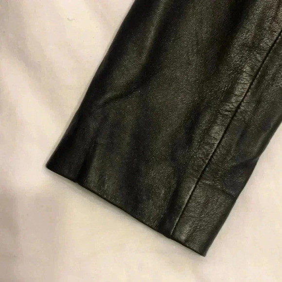 Samsoe & Samsoe leather jacket.  Zippered front with two side zippered pockets. - Picture 15 of 15